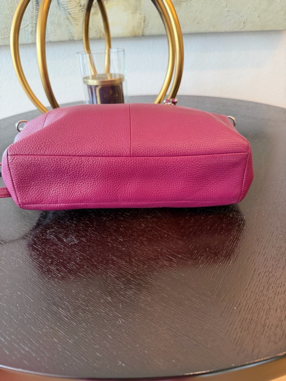 Coach Pink Pebbled Leather Prairie Satchel with Crossbody Strap - Picture 5 of 7